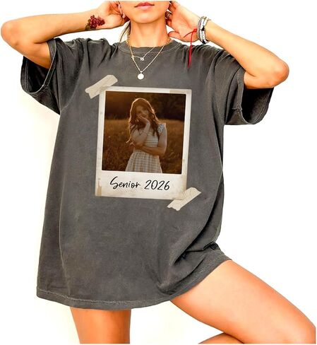 Personalized Senior 2026 T-Shirt, Custom Photo Shirt for Graduation, Customizable Name & Image, Senior Keepsake Gift in Saudi Arabia