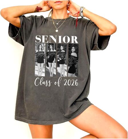 Personalized Senior 2026 T-Shirt, Custom Photo Shirt for Graduation, Customizable Name & Image, Senior Keepsake Gift in Saudi Arabia
