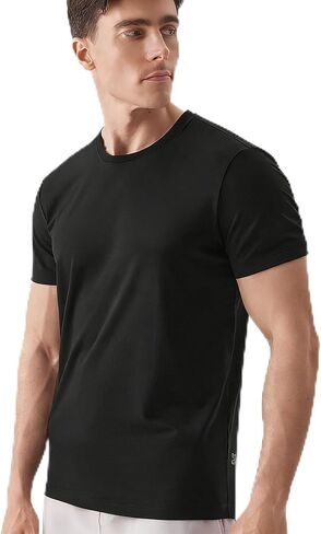 TexTale Men‘s Performance T-Shirt - Shrink-Resistant, Waterproof & Stain Proof, 47% Cotton 47% Modal Blend in Saudi Arabia