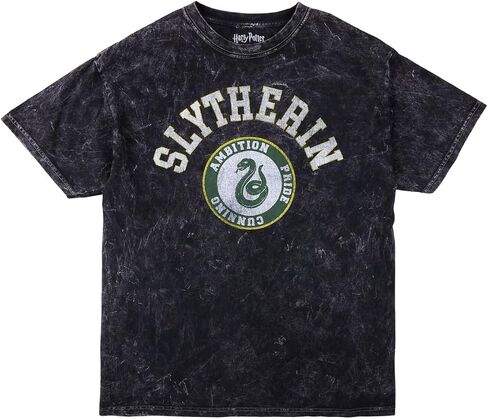 Harry Potter Slytherin Varsity Men's Gray Vintage Mineral Wash Crew Neck Short Sleeve T-Shirt in Saudi Arabia