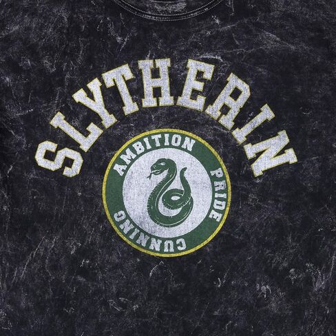 Harry Potter Slytherin Varsity Men's Gray Vintage Mineral Wash Crew Neck Short Sleeve T-Shirt in Saudi Arabia