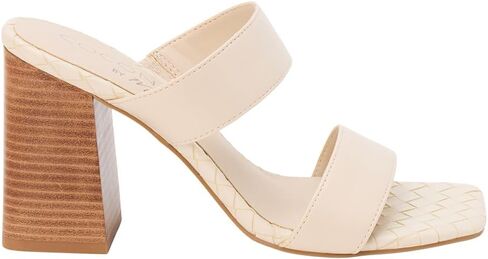 Coconuts by Matisse Womens Britt Block Casual Sandals Casual High Heel 3" & Up - Off White in Kuwait