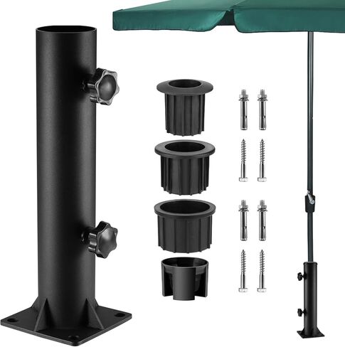Universal Granite Umbrella Stand Tube Outdoor, Stone Umbrella Stainless Steel Tube Base for Outside, Heavy Duty Marble Flag Pole Stake Holder, Table Umbrella Tube Bracket,DIY Metal Tube Umbrella Mount in Kuwait