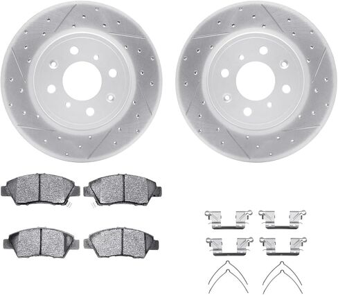 مجموعة فرامل شركة الاحتكاك الديناميكي لسيارة هوندا فيت 2015-2020 | طقم دوّارات ووسادات فرامل أمامية 5000 المتقدمة | الأجهزة متضمنة in Kuwait