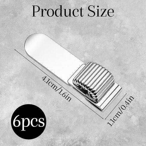 6Pcs Metal Pen Holder Clip, Clipboard Pen Holder Pencil Clip with Adjustable Single Spring Loop Organizer for Notebooks Journals Planner Clipboard Silver in Kuwait