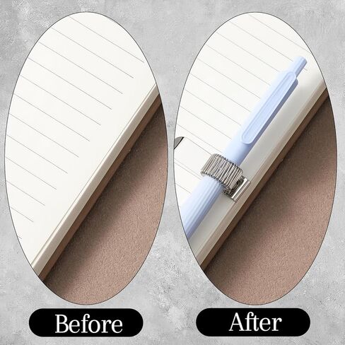 6Pcs Metal Pen Holder Clip, Clipboard Pen Holder Pencil Clip with Adjustable Single Spring Loop Organizer for Notebooks Journals Planner Clipboard Silver in Kuwait