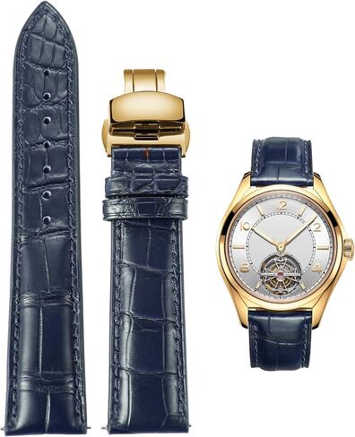 BINLUN Alligator Leather Watch Band for Men Crocodile Grain Leather Watch Straps Quick Release Replacment Genuine Classic Women Leather Watchband Black Brown Blue 18mm 19mm 20mm 21mm 22mm 24mm in Kuwait