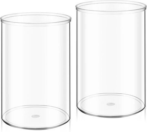 قطعتان من حامل أقلام الأكريليك المستدير، منظم حاوية الأسطوانة، حامل أقلام الرصاص، حامل فرشاة مكياج دائري شفاف، ملحقات مكتبية لمستحضرات التجميل وفرشاة الأسنان وأقلام التلوين والأواني in Kuwait