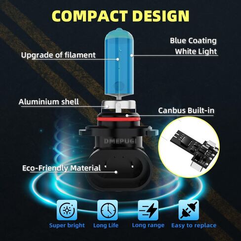 headlight bulbs Compatible With GMC Acadia 2013-2019,Cadillac XT5 2017-2019 halogen head light Bulbs,9012/HIR2 High Beams*2, Super Bright 6000K White,Pack Of 2 in Kuwait