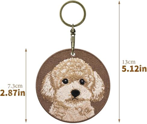 MC Fashion Double-sided Embroidered Cute Dog Portrait Keychain Accessory - Creative Gift Pendant Charm for Bags and Backpacks in Saudi Arabia