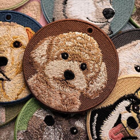 MC Fashion Double-sided Embroidered Cute Dog Portrait Keychain Accessory - Creative Gift Pendant Charm for Bags and Backpacks in Saudi Arabia