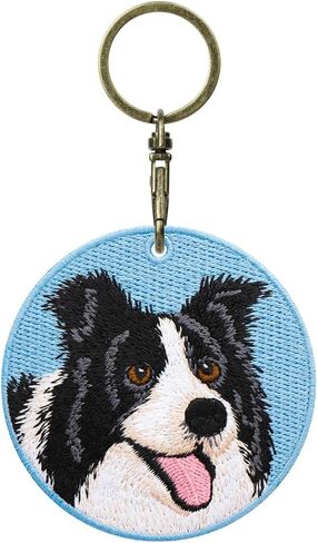 MC Fashion Double-sided Embroidered Cute Dog Portrait Keychain Accessory - Creative Gift Pendant Charm for Bags and Backpacks in Saudi Arabia