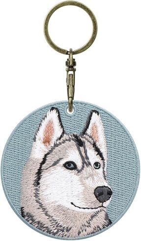MC Fashion Double-sided Embroidered Cute Dog Portrait Keychain Accessory - Creative Gift Pendant Charm for Bags and Backpacks in Saudi Arabia