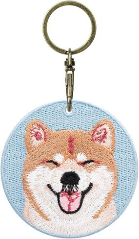 MC Fashion Double-sided Embroidered Cute Dog Portrait Keychain Accessory - Creative Gift Pendant Charm for Bags and Backpacks in Saudi Arabia