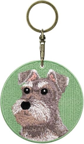 MC Fashion Double-sided Embroidered Cute Dog Portrait Keychain Accessory - Creative Gift Pendant Charm for Bags and Backpacks in Saudi Arabia