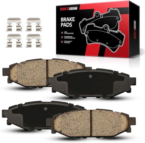 طقم مكابح قرصية سيراميك أمامية من Torchbeam مناسب لموديلات 2003-2010 Accord 2.4L، طقم فرامل 4 قطع، D958 in Kuwait