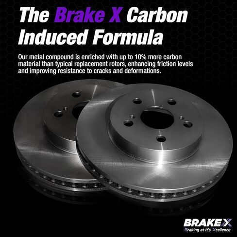Brake X Rear Brake Pads and Rotors Kit replacement for 2014-2018 TOYOTA COROLLA | NYX OE+ Rotors and Alpha Ceramic Brake Pads in Kuwait