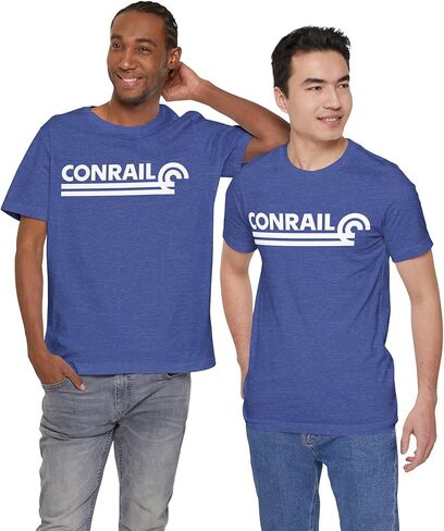 تي شيرت بشعار Conrail (أبيض) | هيذر بلو in Kuwait
