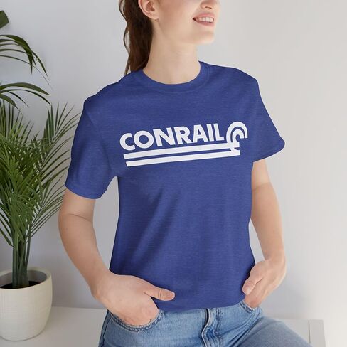 تي شيرت بشعار Conrail (أبيض) | هيذر بلو in Kuwait
