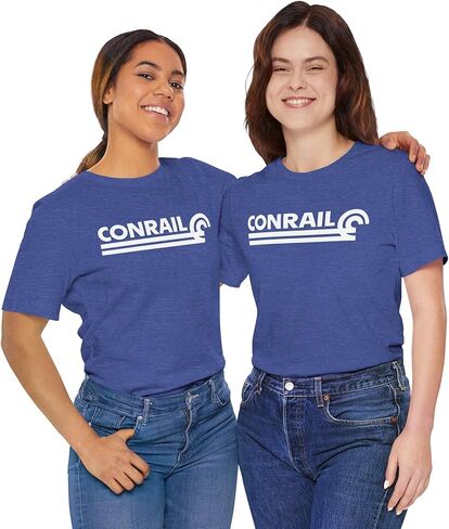 تي شيرت بشعار Conrail (أبيض) | هيذر بلو in Kuwait