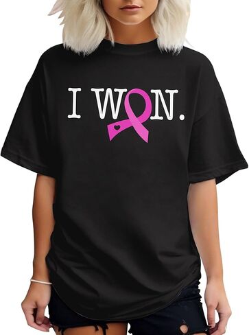 Breast Cancer Shirt – Pink Ribbon Shirts for Women – Breast Cancer Aweness Tshrit - Gift for Her in Saudi Arabia