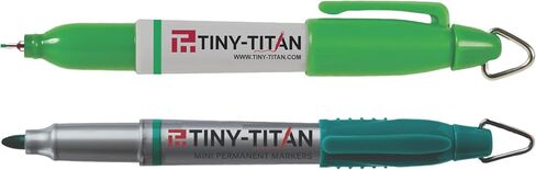 أقلام تحديد صغيرة من تايني تيتان، مجموعة كومبو ذات نقاط دقيقة للغاية ونقاط دقيقة - حبر دائم - مشبك سلسلة مفاتيح، علامات كرة جولف، مشبك على شارة الممرضة - حبر أسود - 1 نقطة دقيقة إضافية و1 نقطة دقيقة in Kuwait