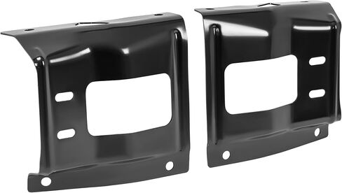 HECASA Left&Right Front Bumper Brackets Compatible with 2008-2010 Ford F250 F350 F450 F550 Super Duty Mounting Plate Black Steel Replacement for FO1067173 FO1066173 8C3Z17B985A 8C3Z17B984A in Saudi Arabia