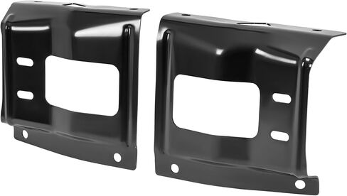 HECASA Left&Right Front Bumper Brackets Compatible with 2008-2010 Ford F250 F350 F450 F550 Super Duty Mounting Plate Black Steel Replacement for FO1067173 FO1066173 8C3Z17B985A 8C3Z17B984A in Saudi Arabia