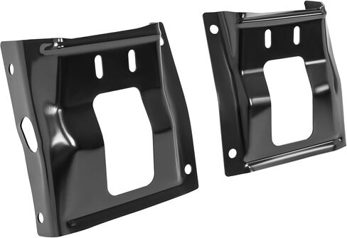 HECASA Left&Right Front Bumper Brackets Compatible with 2008-2010 Ford F250 F350 F450 F550 Super Duty Mounting Plate Black Steel Replacement for FO1067173 FO1066173 8C3Z17B985A 8C3Z17B984A in Saudi Arabia