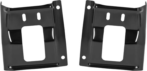 HECASA Left&Right Front Bumper Brackets Compatible with 2008-2010 Ford F250 F350 F450 F550 Super Duty Mounting Plate Black Steel Replacement for FO1067173 FO1066173 8C3Z17B985A 8C3Z17B984A in Saudi Arabia