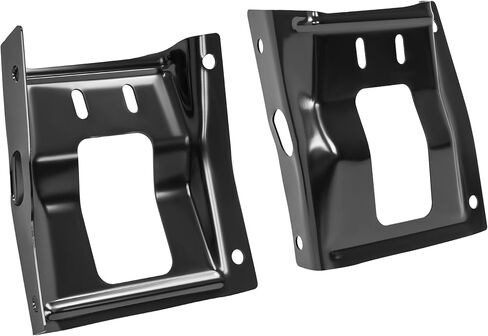 HECASA Left&Right Front Bumper Brackets Compatible with 2008-2010 Ford F250 F350 F450 F550 Super Duty Mounting Plate Black Steel Replacement for FO1067173 FO1066173 8C3Z17B985A 8C3Z17B984A in Saudi Arabia