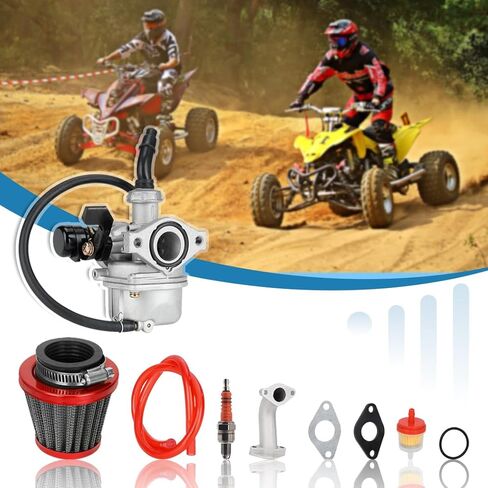 PZ19 Carburetor Kit Fits for TaoTao Baja Kazuma Honda CRF Chinese Quad 4 Stroke 50cc 70cc 90cc 110cc 125cc ATV Dirt Bike Go Kart with Air Filter & Spark Plug 19mm Carb in Saudi Arabia