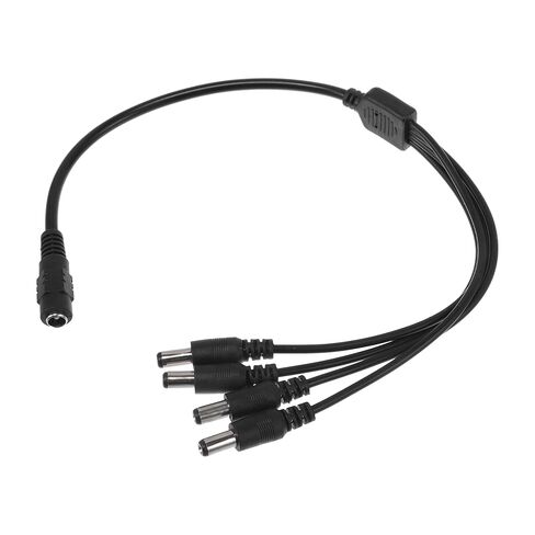 Universal Car Reverse Rear View Parking Camera Video Cable 4 in 1 DC Backup Camera Video Cable Extension for Monitor and Backup Black 0.37M in Saudi Arabia