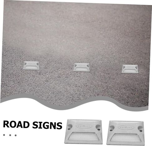 VICASKY 2pcs Enhanced Safety Road Reflectors Reflective Marker for Driveway Parking Reflectors Floor Road Stud Driveway Markers Reflective Trail in Saudi Arabia
