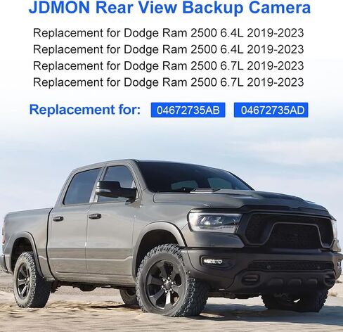 JDMON كاميرا احتياطية للمساعدة في ركن السيارة الخلفية متوافقة مع دودج رام 2500 3500 6.4L 6.7L 2019 2020 2021 2022 2023 استبدال لـ 04672735AB 04672735AD كاميرا المساعدة العكسية in Saudi Arabia