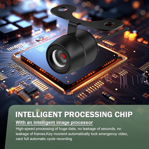 Car Reverse Camera, IP68 Waterproof Automotive Reverse Camera, HD Night Vision Rear View Image, Universal for Most Cars (Black) in Kuwait