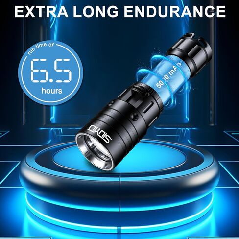 2000 Lumen Dive Light for Scuba Diving, 150 Meters Underwater Flashlight, Rechargeable Battery, White Light, Aluminum Alloy, Diving Flashlight with Push Switch in Kuwait