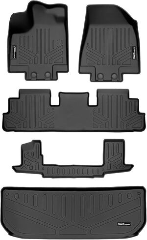 SMARTLINER Custom Fit Floor Mats 3rd Row Liner Black Compatible with 2022-2023 Nissan Pathfinder (7 Passenger Models Only) in Saudi Arabia