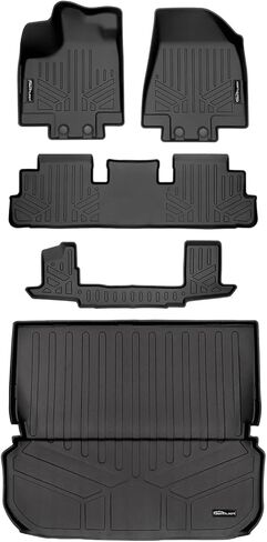 SMARTLINER Custom Fit Floor Mats 3rd Row Liner Black Compatible with 2022-2023 Nissan Pathfinder (7 Passenger Models Only) in Saudi Arabia