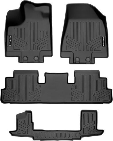 SMARTLINER Custom Fit Floor Mats 3rd Row Liner Black Compatible with 2022-2023 Nissan Pathfinder (7 Passenger Models Only) in Saudi Arabia