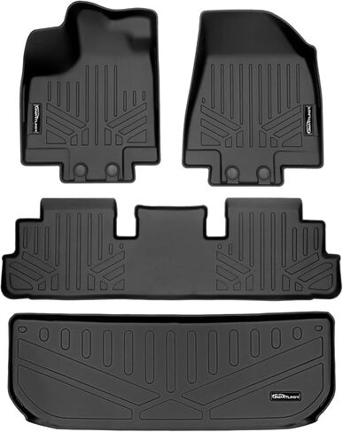 SMARTLINER Custom Fit Floor Mats 3rd Row Liner Black Compatible with 2022-2023 Nissan Pathfinder (7 Passenger Models Only) in Saudi Arabia