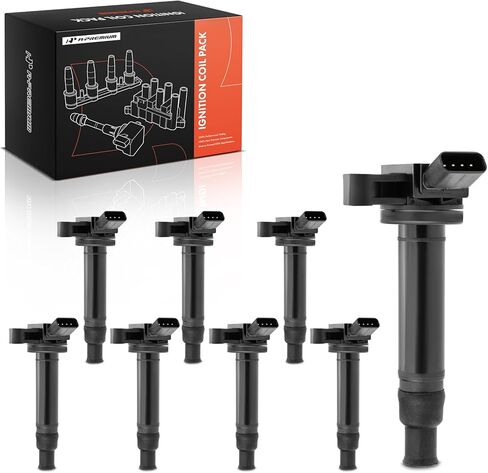 A-Premium (Red) Engine Ignition Coil Pack Compatible with Toyota Tundra 2000-2009, 4Runner 2003-2009, Sequoia 2001-2009, Land Cruiser 1998-2007 & Lexus GX470, GS430, LS430, LX470, SC430, 8-PC Set in Saudi Arabia