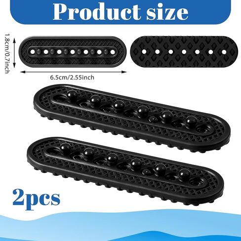 2 Pack Snapback Extender Hat Extender Hat Size Snapback Adjustable Hats Snap Buckle Fastener Silicone 7 Hole Cap Half Size Extenders for Baseball Caps Repairing Replacement Black in Kuwait