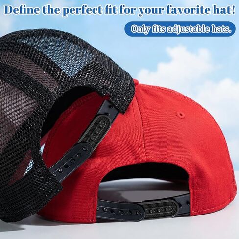 2 Pack Snapback Extender Hat Extender Hat Size Snapback Adjustable Hats Snap Buckle Fastener Silicone 7 Hole Cap Half Size Extenders for Baseball Caps Repairing Replacement Black in Kuwait