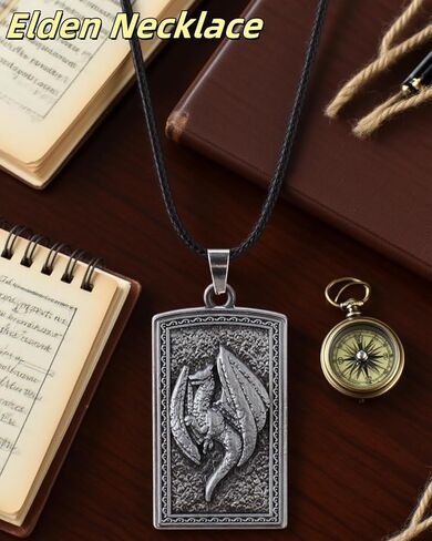 MEETCUTE Vintage Unisex Necklace, Metal Necklace from Elden Ring Talisman Pendant Cosplay Accessories in Kuwait