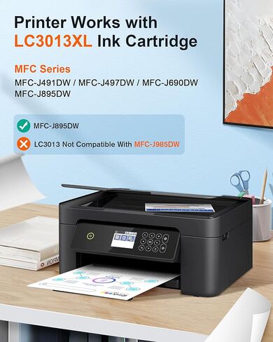 E-Z Ink Pro LC3013 LC3011 Compatible Ink Cartridge Replacement for Brother LC3013XL LC3011 LC-3013 Compatible with MFC-J491DW MFC-J497DW MFC-J895DW MFC-J690DW (2 Black, 1 Cyan, 1 Magenta, 1 Yellow) in Kuwait