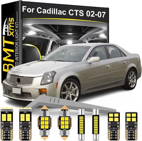 BMT xms LED Interior Light Kit Replacement for CADILLAC CTS 2002 2003 2004 2005 2006 2007, Super Bright 6000K White in Saudi Arabia