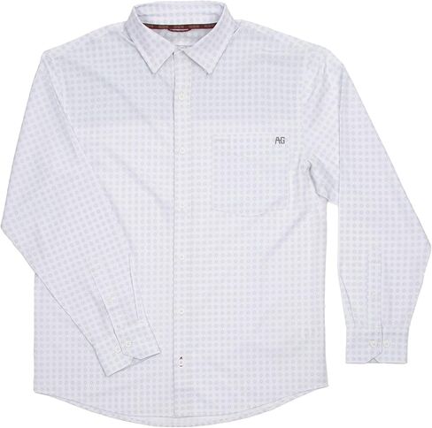قميص AG-GEAR رجالي بأكمام طويلة كلاسيكي بأزرار سفلية، يتميز بياقة ثابتة، قميص عمل مسامي للأداء in Kuwait