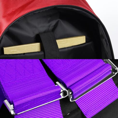 W-POWER JDM Bride Recaro Racing Laptop Travel Backpack Carbon Fiber Style with Adjustable Harness Straps (Red Bride - Purple Strap) in Saudi Arabia