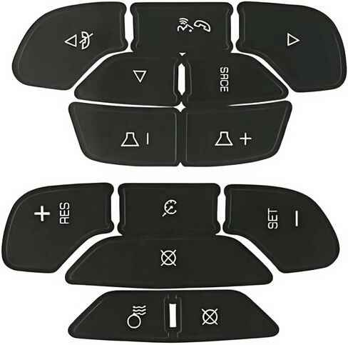 Steering Wheel Dash Button Repair Stickers Decals Compatible with Chevrolet Silverado GM GMC Yukon Acadia Sierra Tahoe Suburban 2006-2014 Interior Car Accessories in Kuwait